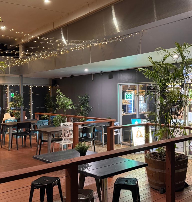 outdoor dining space